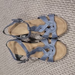 Denim colored wedges